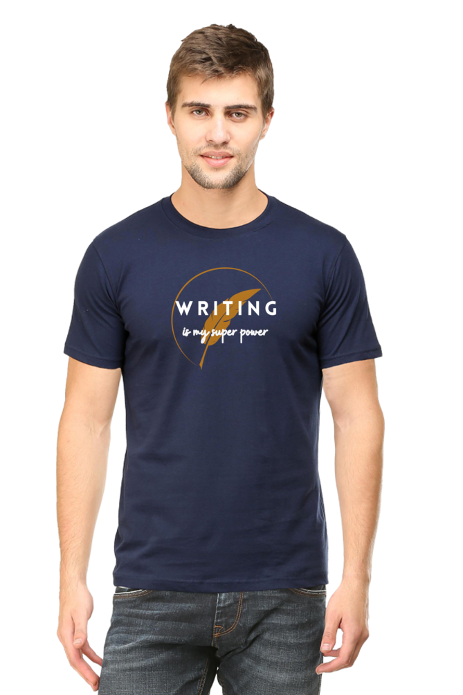 Writing Is My Super Power Half Sleeve T-shirt