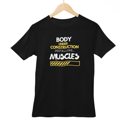 Body Under Construction Half Sleeve Tshirt