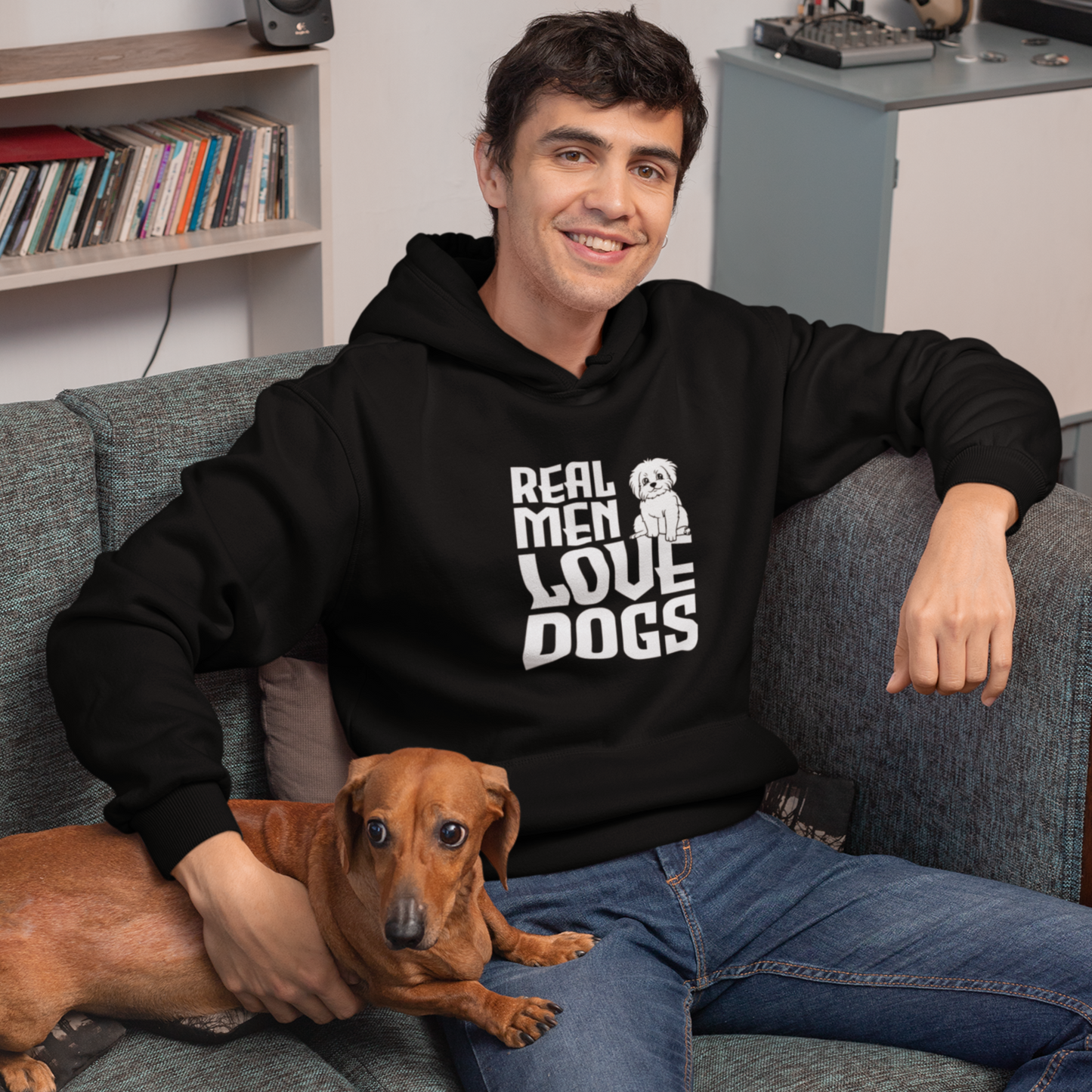 Real Men Love Dogs Hooded Sweatshirt