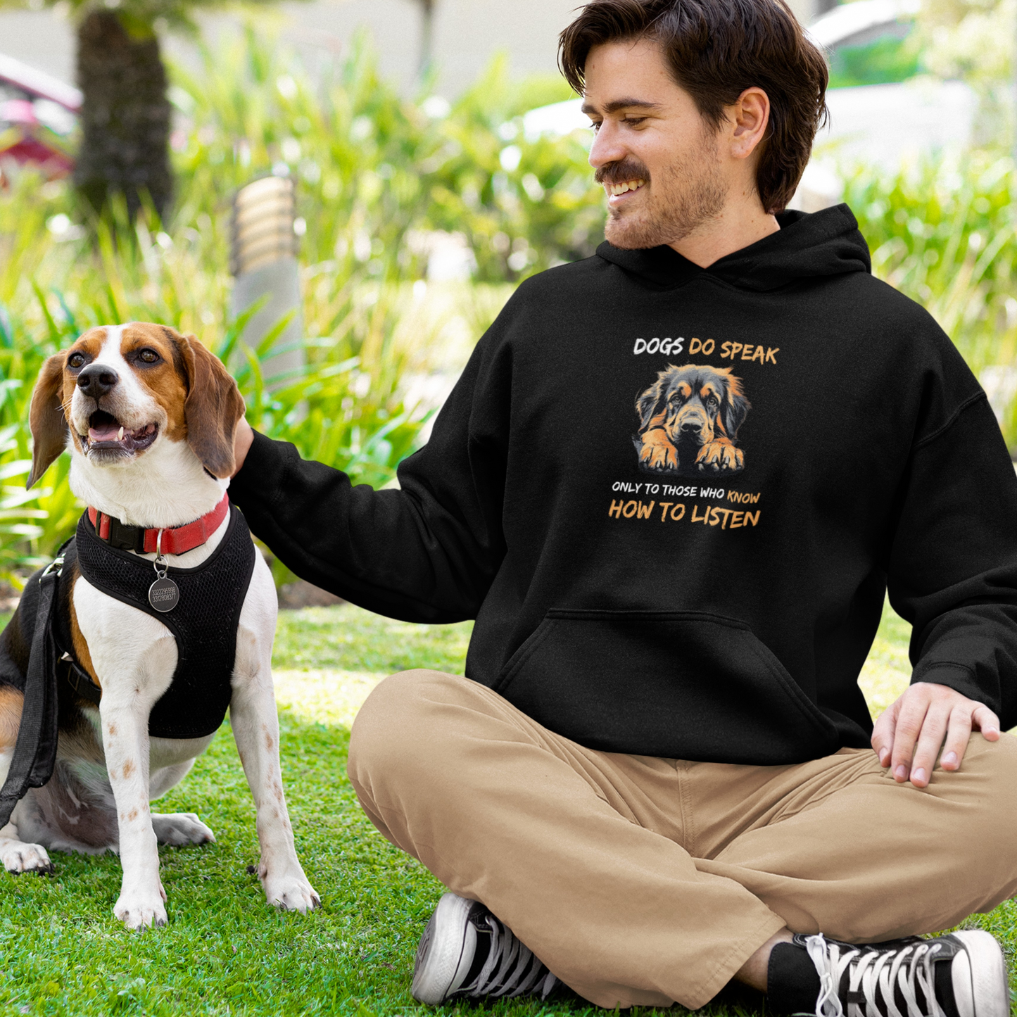 Dogs Do Speak Hooded Sweatshirt